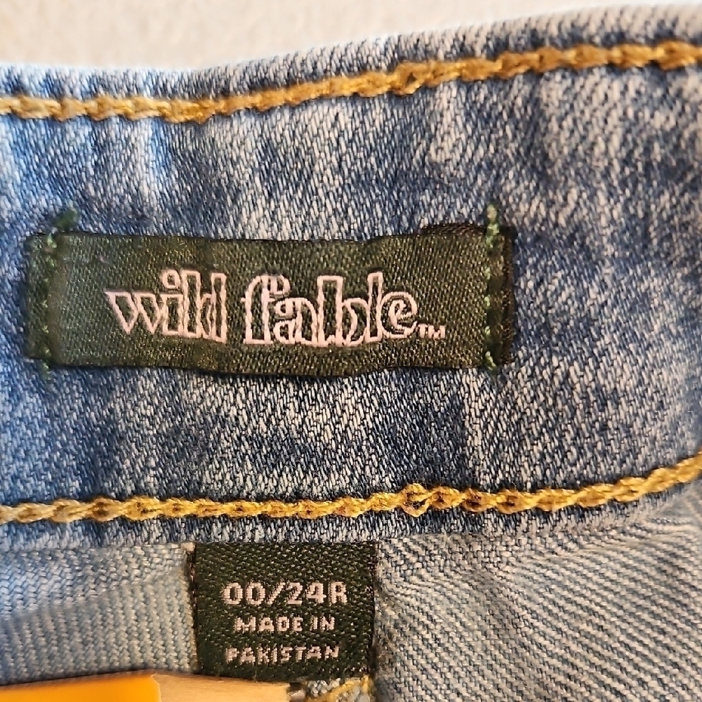 Wild Fable Blue Jean Shorts Distressed - Picture 2 of 7